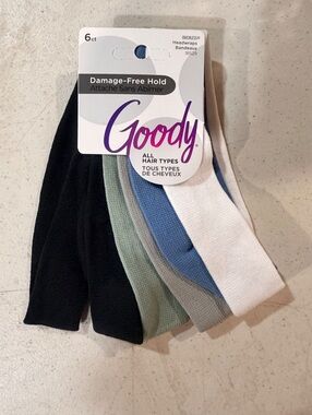 Goody Damage-Free Hold Headwraps 6 Count Multi-Color